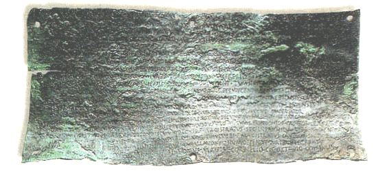 Celtibère : Bronze de Botorrita I